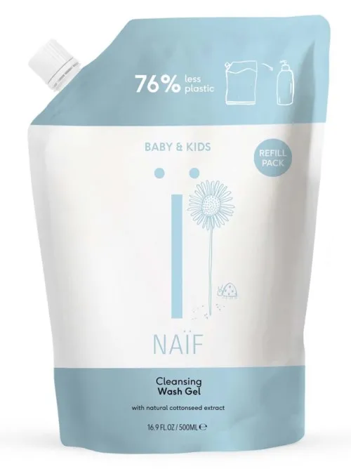 NAÏF Baby & Kids Cleansing Wash Gel Refill Pack 500 ml