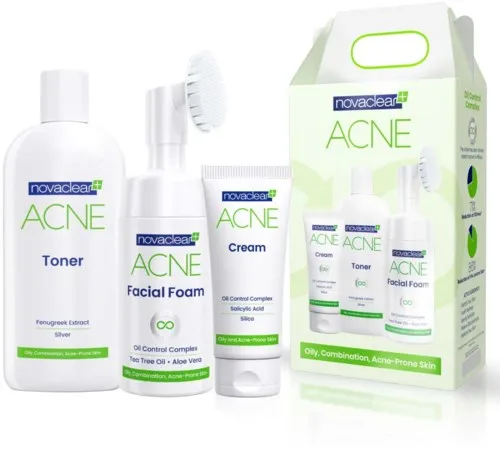 Novaclear Acne Kit - Facial Foam, Toner, Cream