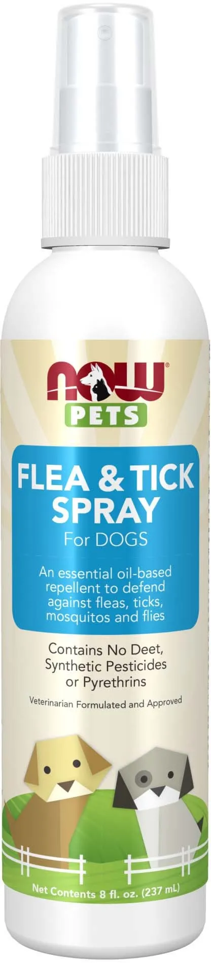 NOW Pets Flea & Tick Spray 237 ml