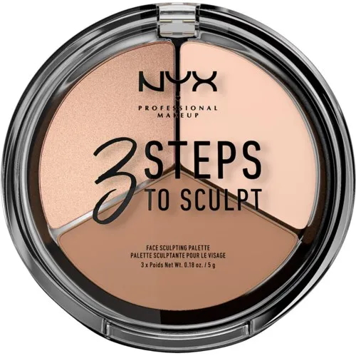 NYX PROFESSIONAL MAKEUP 3 Steps To Sculpt Face Sculpting Palette Fair