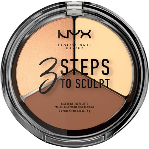 NYX PROFESSIONAL MAKEUP 3 Steps To Sculpt Face Sculpting Palette Light