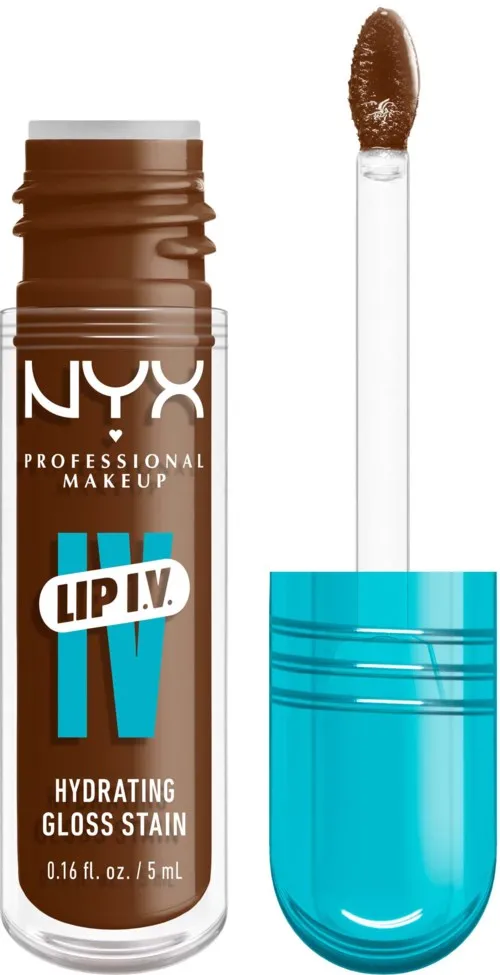 NYX PROFESSIONAL MAKEUP Lip I.V. Hydrating Gloss Stain Lip Gloss 04 Cocoa Quench!