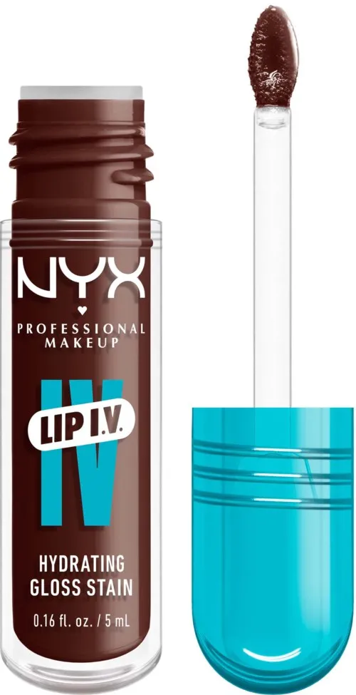 NYX PROFESSIONAL MAKEUP Lip I.V. Hydrating Gloss Stain Lip Gloss 05 Mocha Me Wet