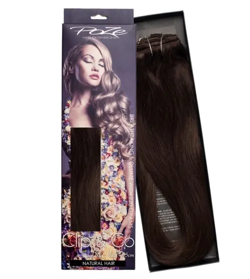 Poze Hairextensions Clip & Go Miss Volume 55 cm 2B Dark Espresso Brown