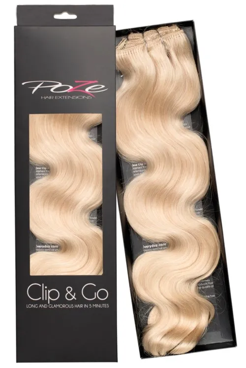 Poze Hairextensions Clip & Go Standard Wavy 55 cm 12NA Platinum