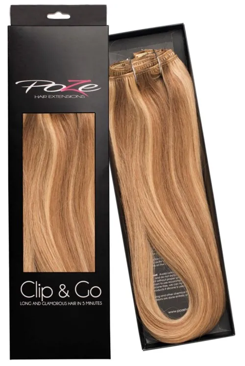 Poze Hairextensions Clip & Go Standard Real Hair Extensions 60 cm 8B/11G Whipped Cream Blonde