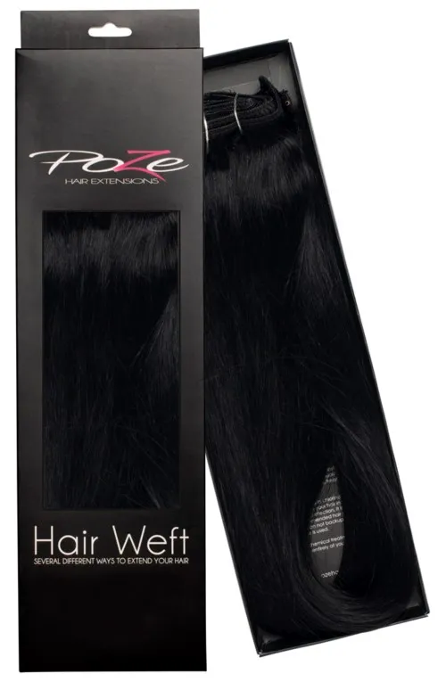 Poze Hairextensions Hair Weft 50 cm 1N Midnight Black