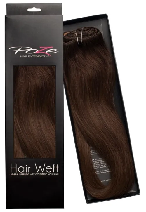 Poze Hairextensions Hair Weft 60 cm 4B Chocolate Brown