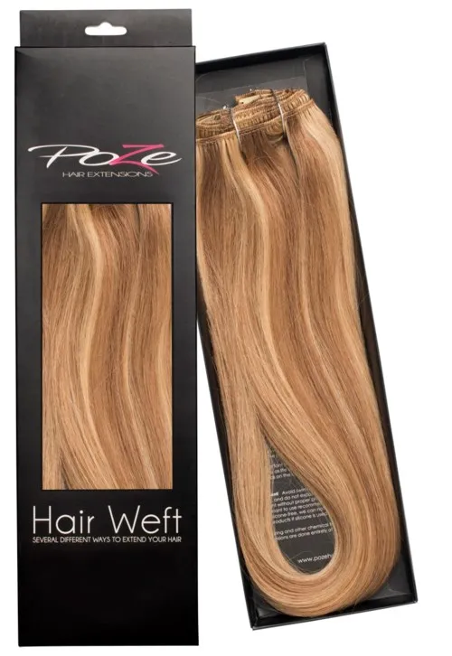 Poze Hairextensions Hair Weft 60 cm P8B/11G Whipped Cream Blonde