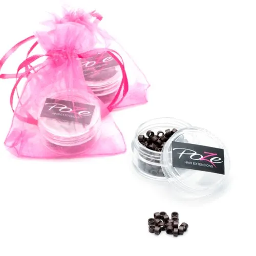 Poze Hairextensions Micro Rings 1000 st Brown