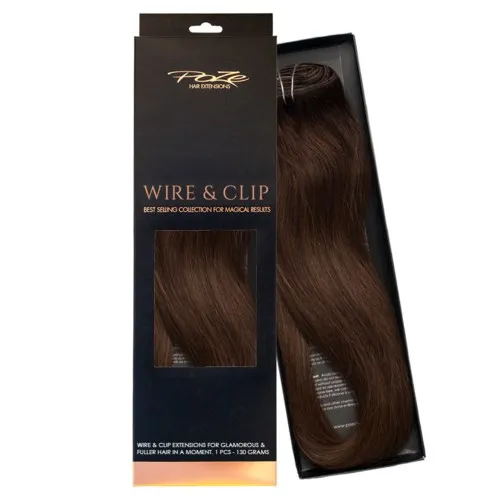 Poze Hairextensions Standard Äkta Löshår Flip & Go 50cm Chocolate Brown 4B