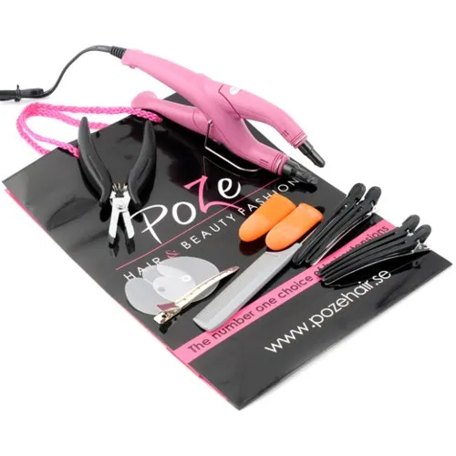 Poze Hairextensions Startbox Fusion Deluxe Set Pink