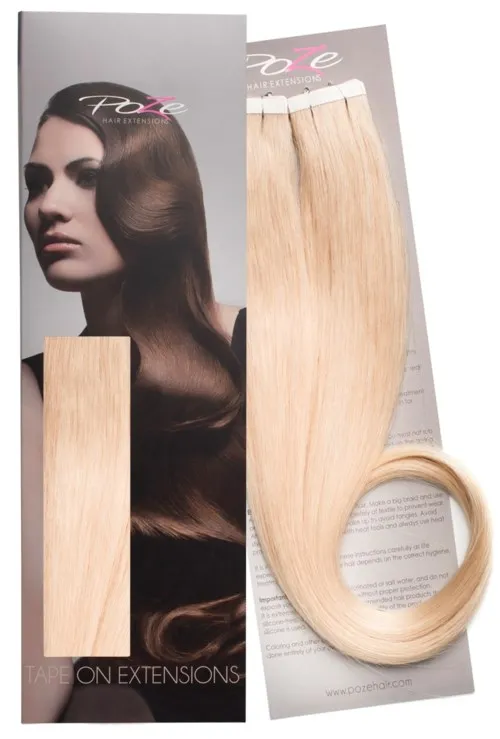 Poze Hairextensions Tape On Extensions 50 cm 12A Pure Blonde