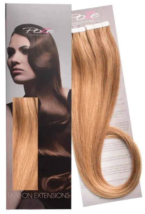 Poze Hairextensions Tape On Extensions 50 cm 10B/8B Brown Ash Blonde Mix