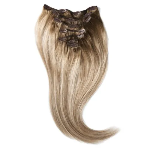 Rapunzel of Sweden Classic Clip-ins Straight / Medium Volume / 7 pieces 40 cm Dark Ashy Blonde Balayage B2.6/10.11