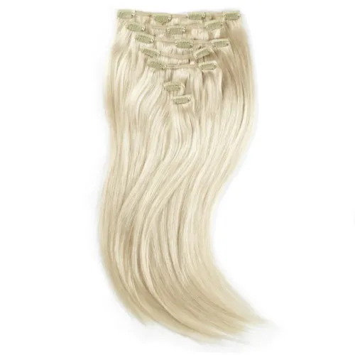 Rapunzel of Sweden Classic Clip-ins Straight / Medium Volume / 7 pieces 50 cm 10.10 Platinum Blonde