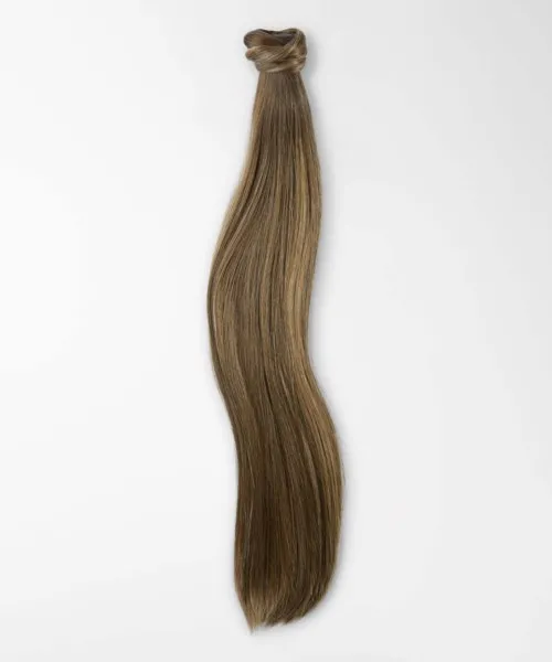 Rapunzel of Sweden Vegan Ponytail Straight / Clip-in / Medium Volume 40 cm Hazelnut Caramel Balayage B2.3/5.4