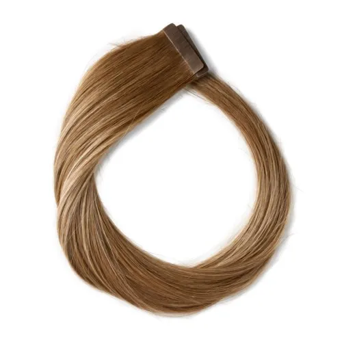 Rapunzel of Sweden Classic 4 Premium Tape Extensions Straight / Classic Tape 4 cm / 8 pieces 40 cm Brownish Blonde Balayage B5.0/8.7