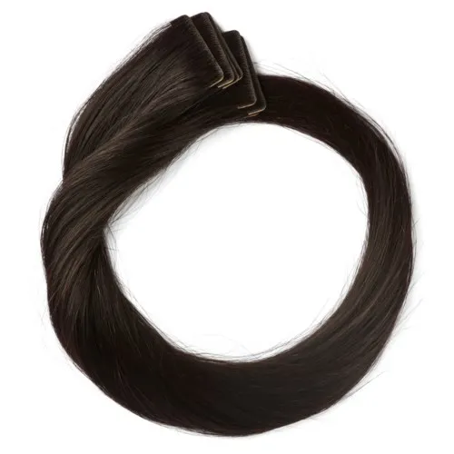 Rapunzel of Sweden Premium Tape Extensions Straight / Seamless Tape 4 cm / 8 pieces 50 cm 1.2 Black Brown