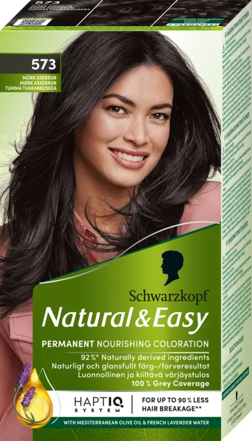 Schwarzkopf Natural & Easy Permanent Nourishing Coloration 573 Mörk Askbrun