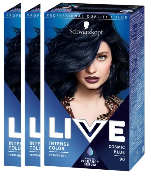 Schwarzkopf Live Color 90 Cosmic Blue 3-pack