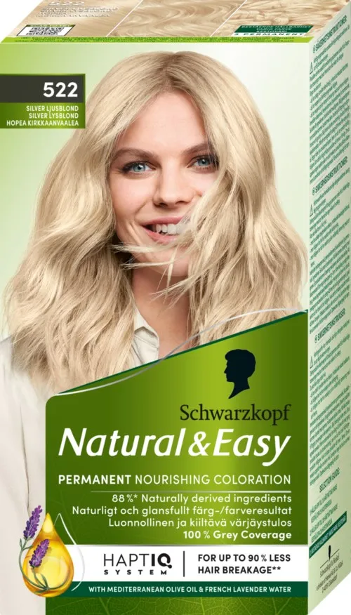 Schwarzkopf Natural & Easy Nourishing Permanent Coloration 522 Silver Light Blond