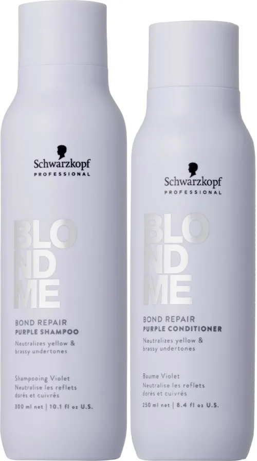 Schwarzkopf Professional BLONDME Purple Bundle Shampoo 300 ml & Conditioner 250 ml
