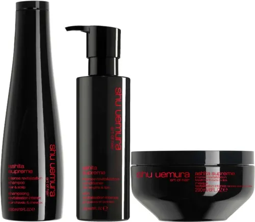 Shu Uemura Ashita Supreme intense revitalization Shampoo 300 ml & conditioner 250 ml & treatment 200 ml
