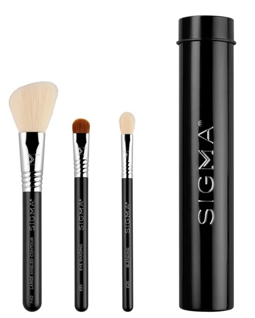 Sigma Beauty Essential Trio Brush Set Black
