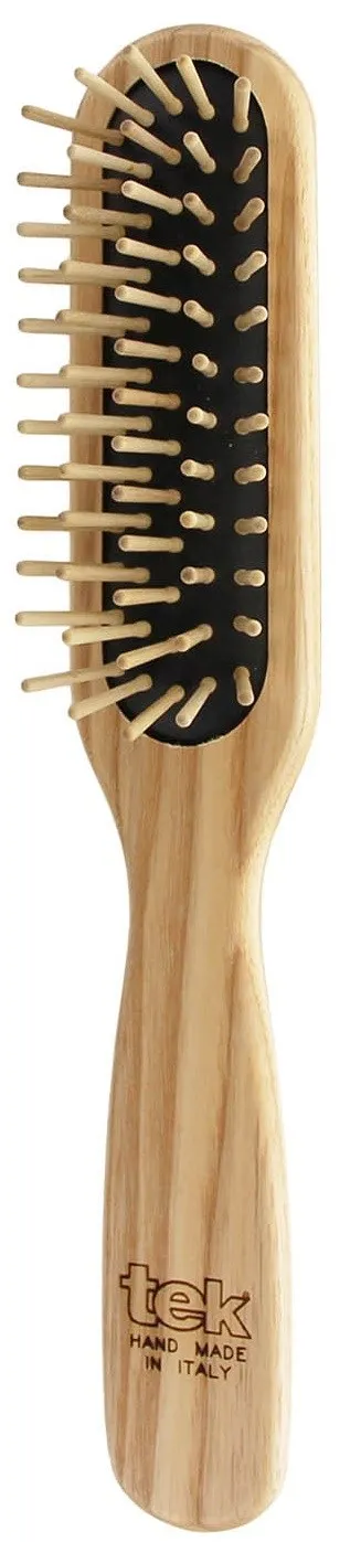 Tek Slim Rectangular Brush With Short Wooden Pins