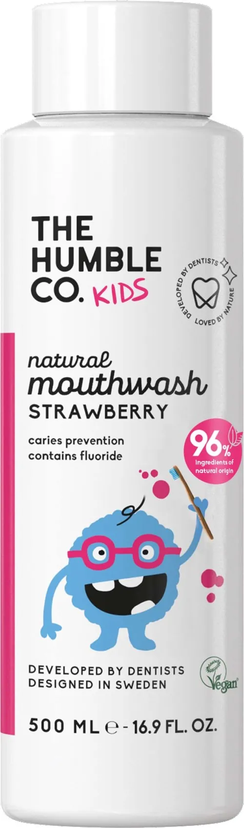 The Humble Co. Anticavity Mouthwash Strawberry 500 ml