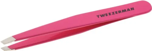 Tweezerman Stainless Steel Slant Pink Tweezer
