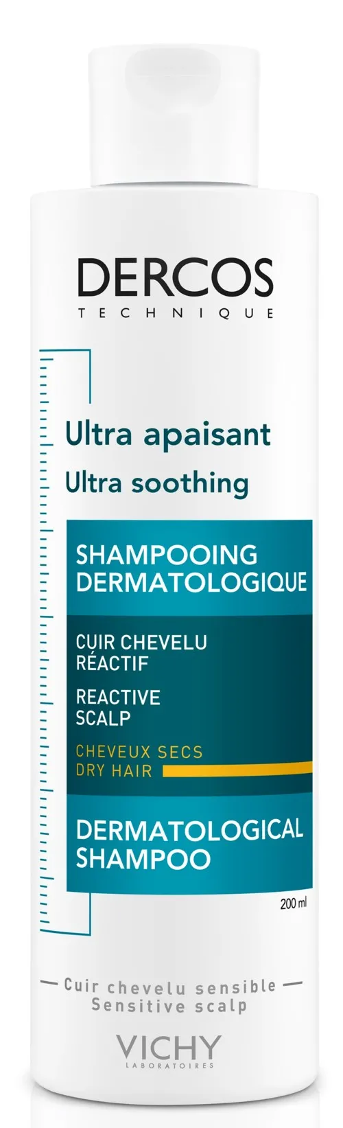 VICHY Dercos Technique Ultra Soothing Dermatological Shampoo Dry Hair 200 ml