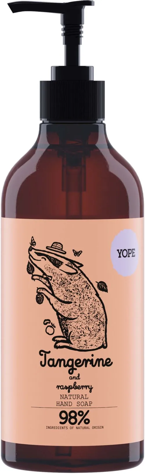 YOPE Botanical Natural Hand Soap Tangerine & Raspberry 500 ml